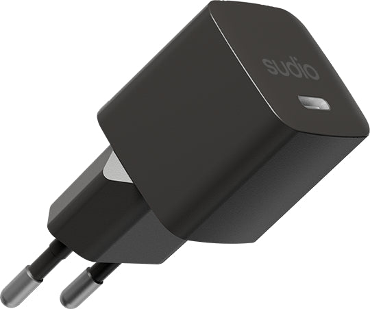 Sudio P1 USB-Ladegerät 25 W – GaN, USB-C×1 – EU-Stecker (Typ C) – Schwarz