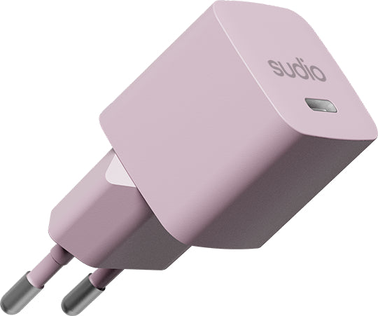 Sudio P1 USB-Wandladegerät 25 W – USB-C×1 – GaN, EU-Stecker (Typ C) – Pink
