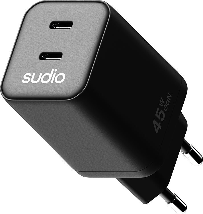 Sudio P2 USB-Ladegerät 45 W – USB-C×1, GaN, EU-Stecker (Typ C)