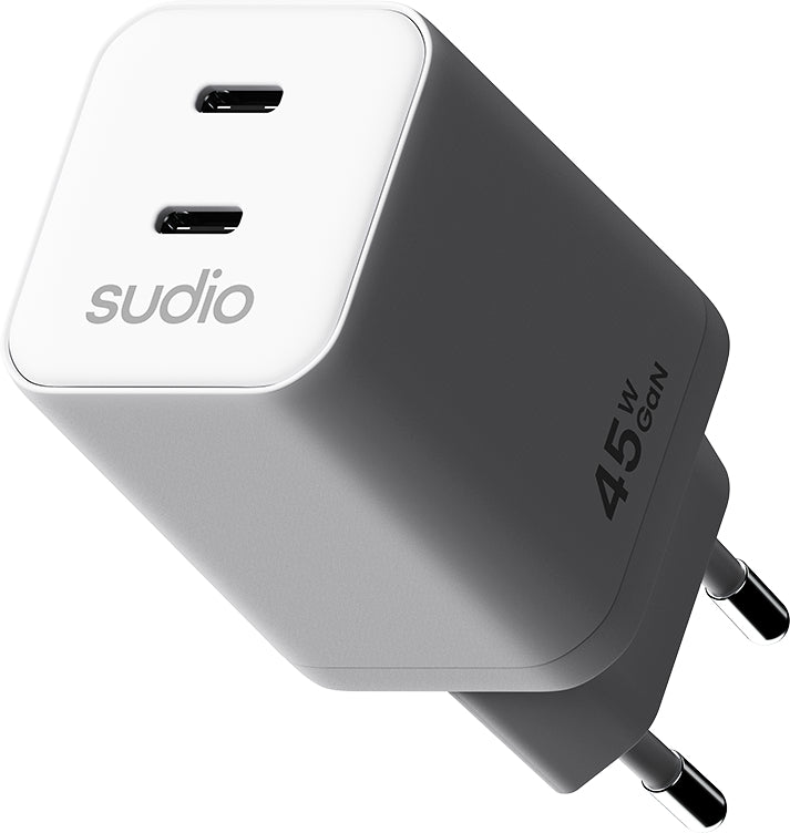 Sudio P2 USB-Wandladegerät 45 W – USB-C×1 – GaN, EU-Stecker (Typ C) – Weiss
