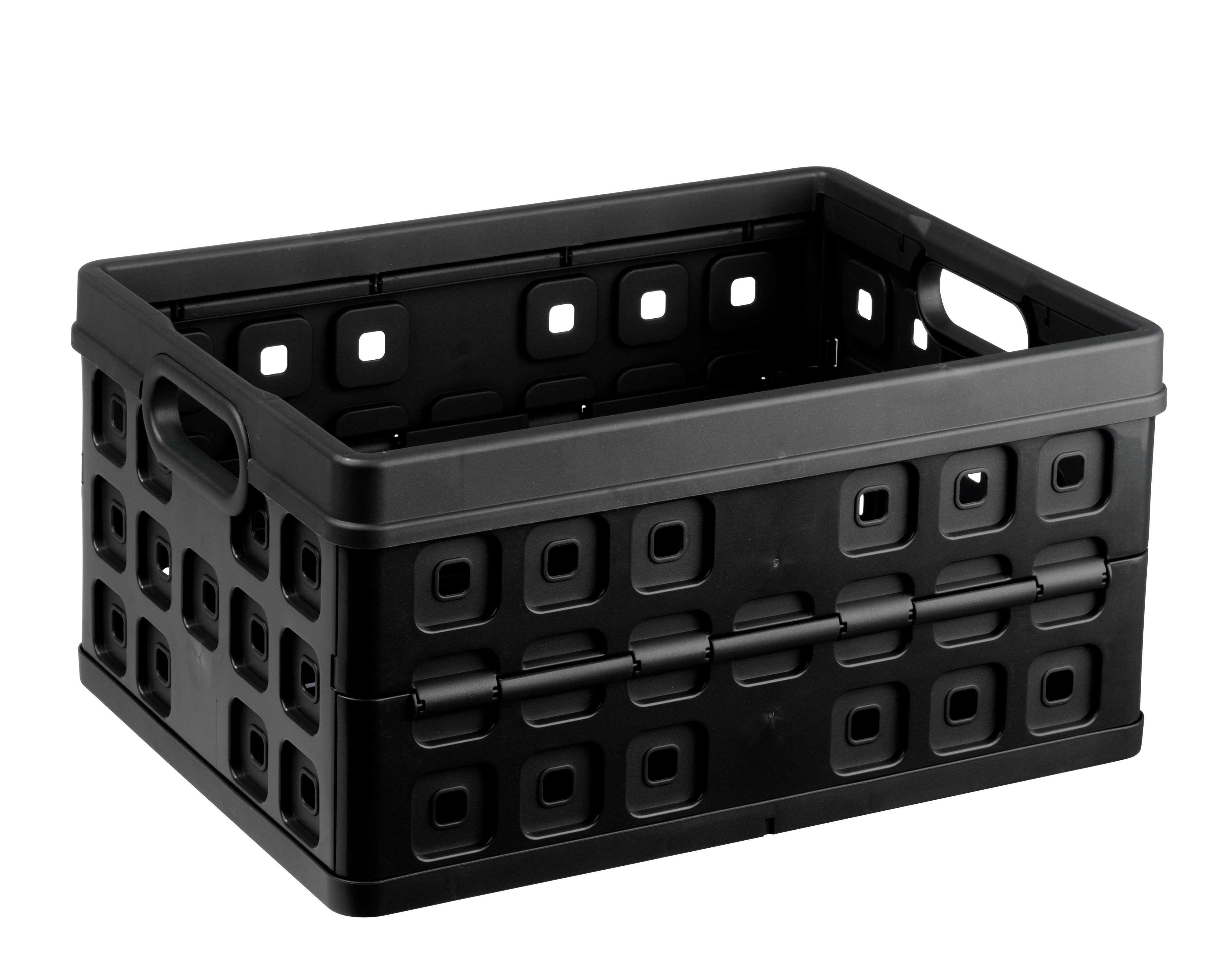 Sunware Klappbox – faltbar – schwarz – 360 × 55 × 490 mm