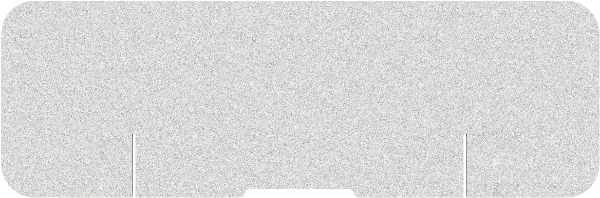Suono Tischtrennwand – 1'800 × 590 mm, suonoBOARD, weiss, mit Klemmen, akustisch, für Tischplatten 15–70 mm