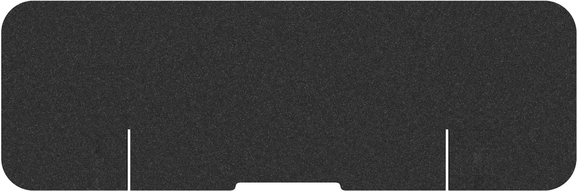 Suono Tischtrennwand DESK PLAIN – 1'800 × 590 mm, schwarz, mit Klemmen, akustisch