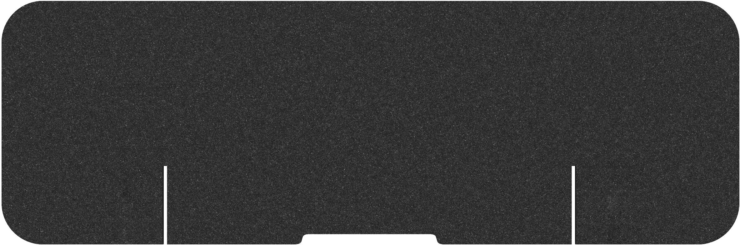 Suono Tischtrennwand DESK PLAIN – 1'800 × 590 mm, schwarz, mit Klemmen, akustisch