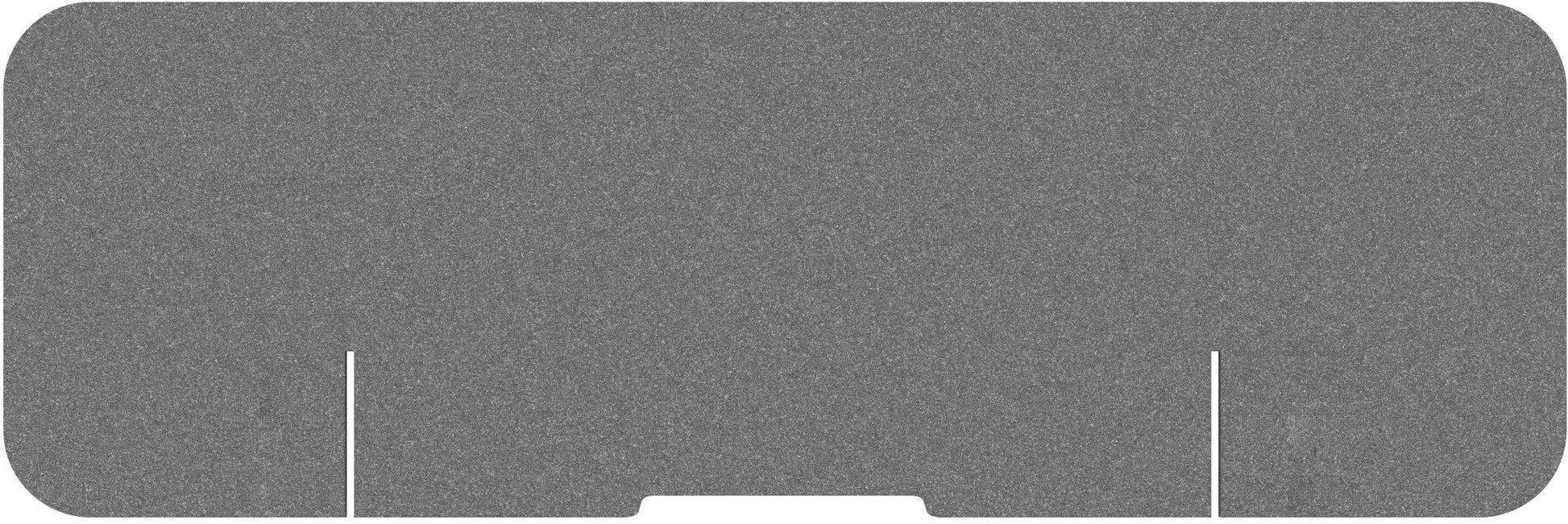 Suono Tischtrennwand DESK PLAIN – 1'800 × 590 mm, grau, mit Klemmen, akustisch, für Tischplatten 15–70 mm