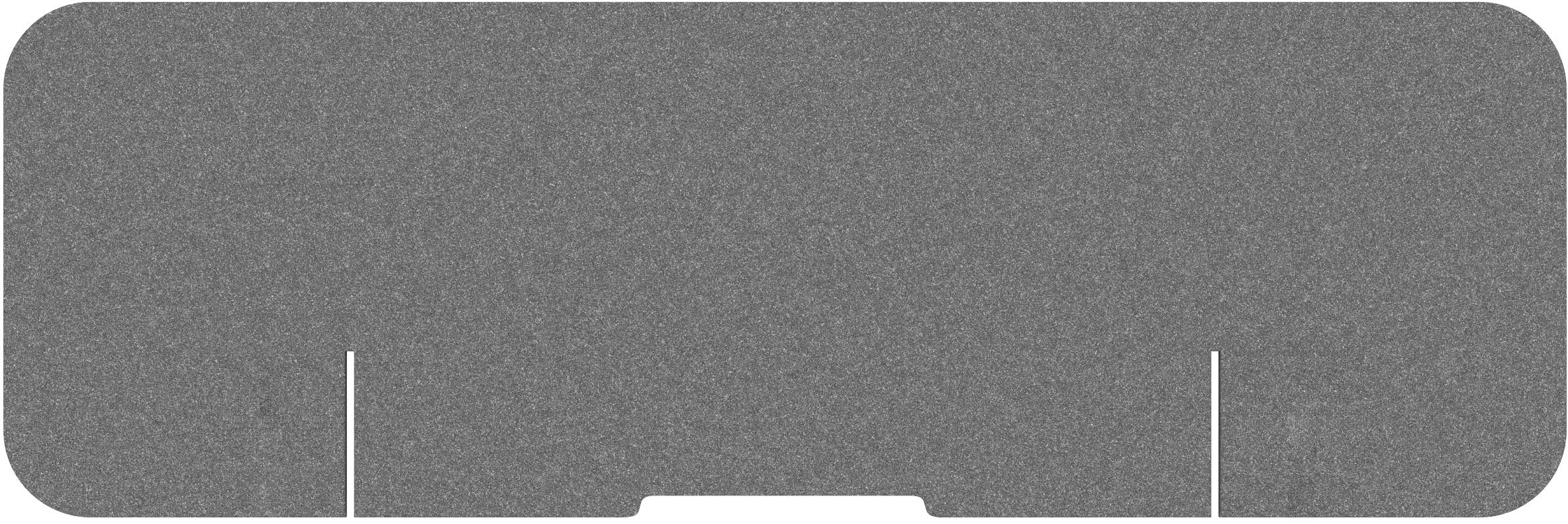Suono Tischtrennwand DESK PLAIN – 1'800 × 590 mm, grau, mit Klemmen, akustisch, für Tischplatten 15–70 mm