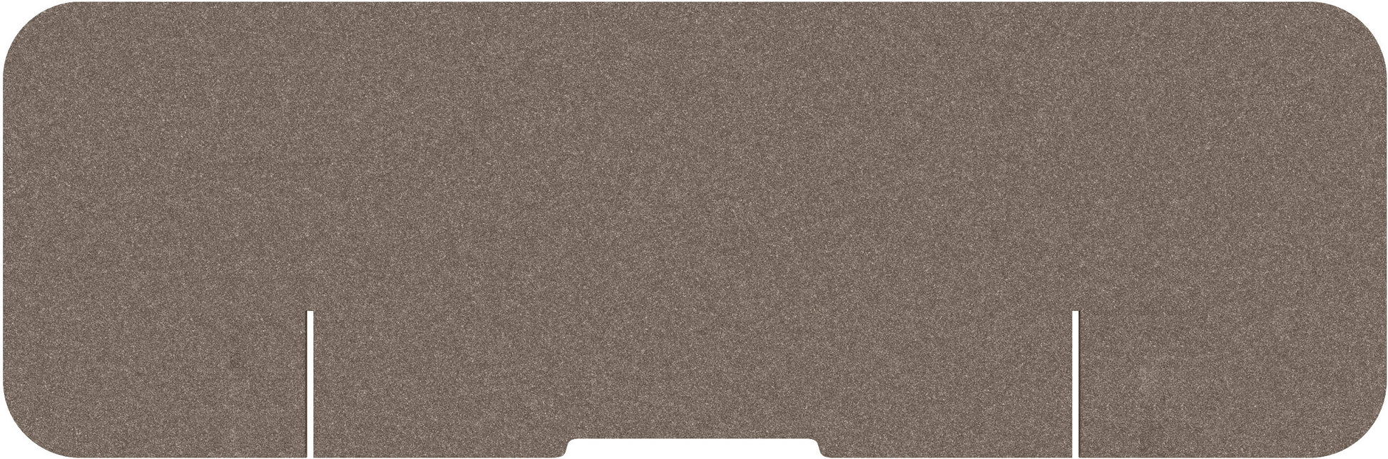 Suono Tischtrennwand DESK PLAIN – 1'800 × 590 mm, braun, mit Klemmen, für Tischplatten 15–70 mm