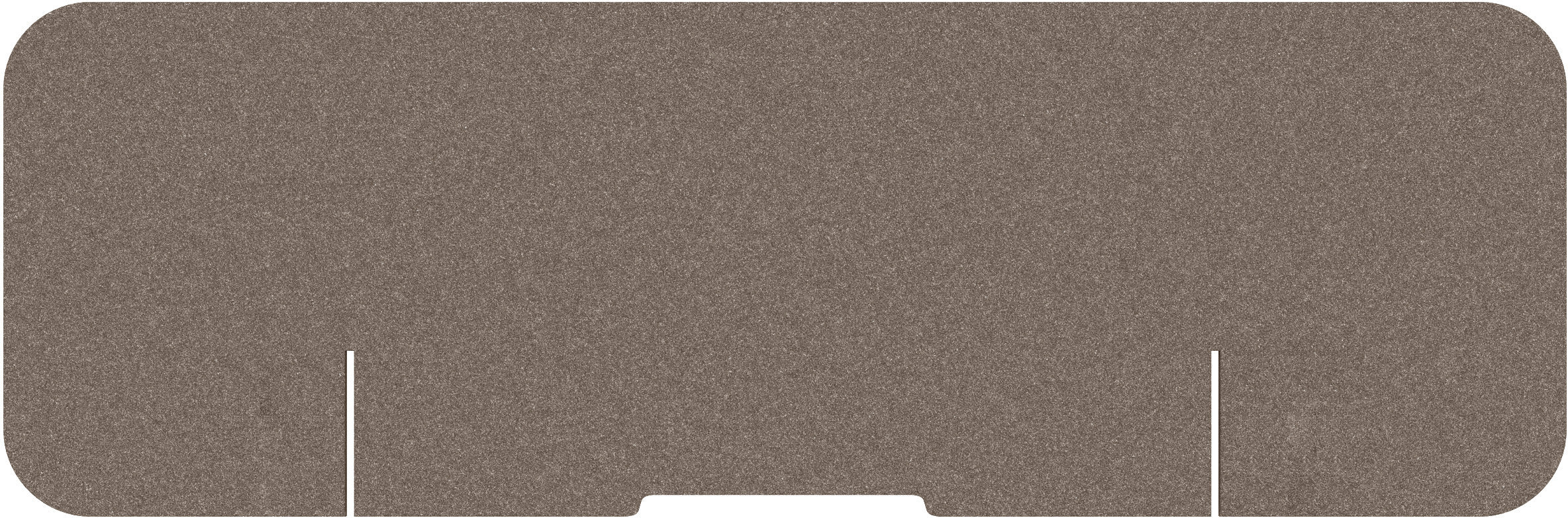 Suono Tischtrennwand DESK PLAIN – 1'800 × 590 mm, braun, mit Klemmen, für Tischplatten 15–70 mm