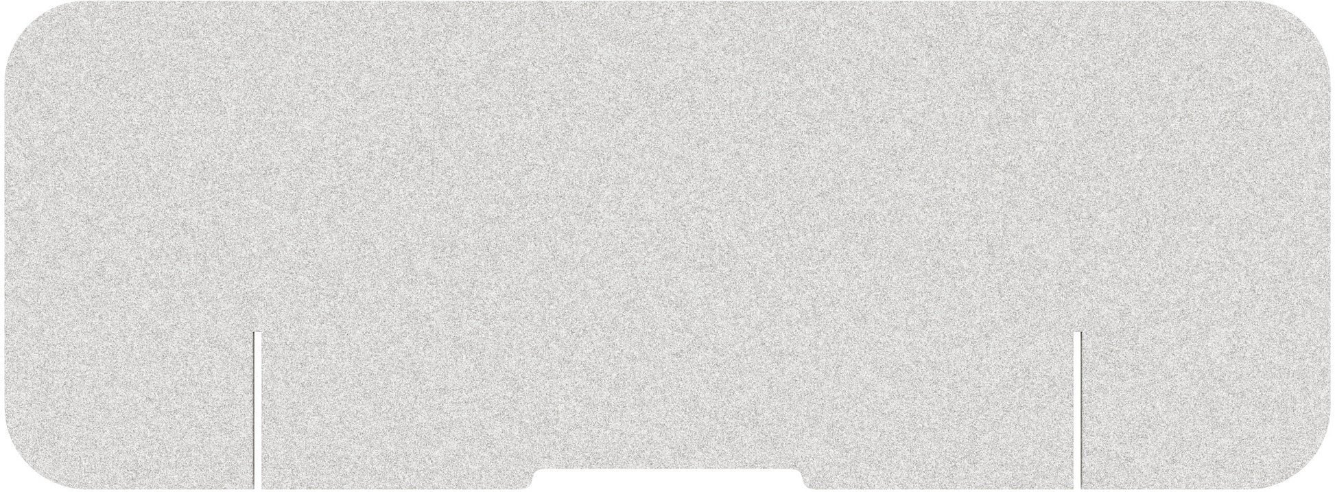 Suono Tischtrennwand DESK PLAIN – 1'600 × 590 mm, weiss, mit Klemmen, akustisch, für Tischplatten 15–70 mm