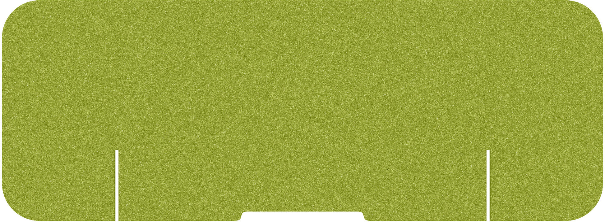 Suono Tischtrennwand DESK PLAIN – 1'600 × 590 mm, grün, mit Klemmen, akustisch, für Tischplatten 15–70 mm