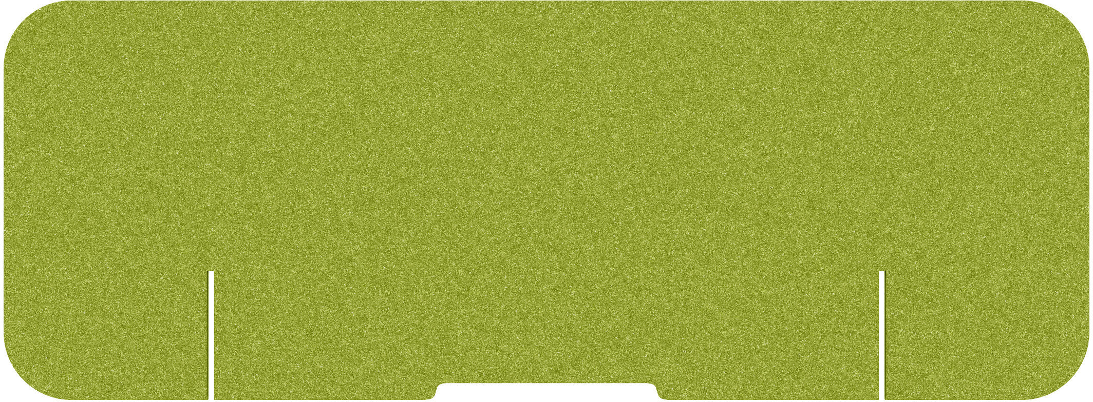 Suono Tischtrennwand DESK PLAIN – 1'600 × 590 mm, grün, mit Klemmen, akustisch, für Tischplatten 15–70 mm