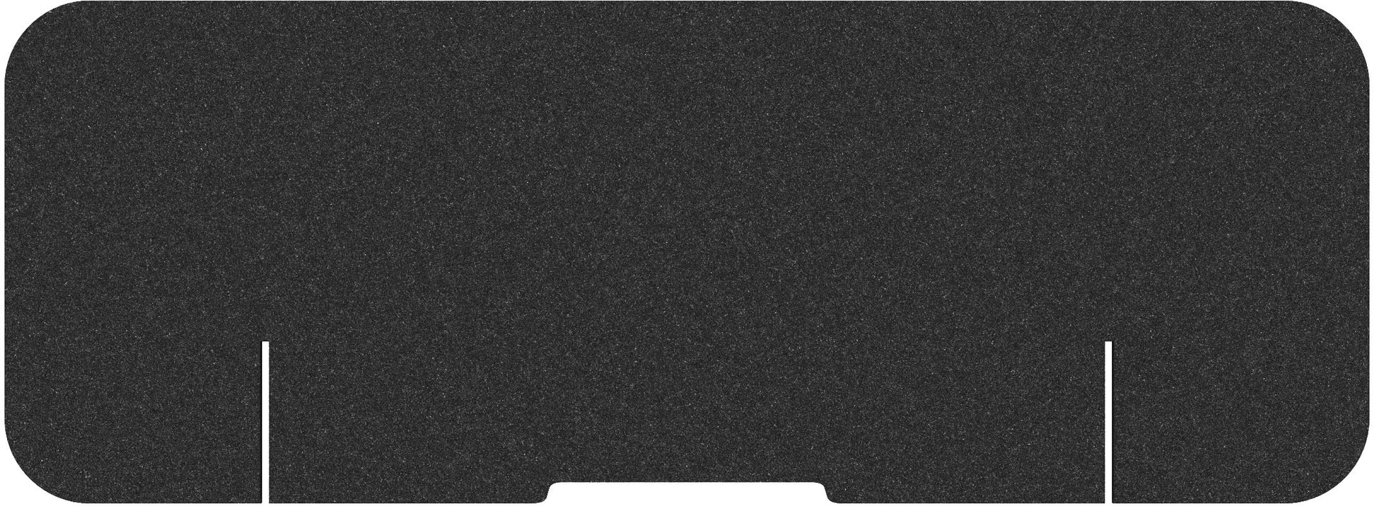Suono Tischtrennwand DESK PLAIN – 1'600 × 590 mm, schwarz, mit Klemmen, für Tischplatten 15–70 mm