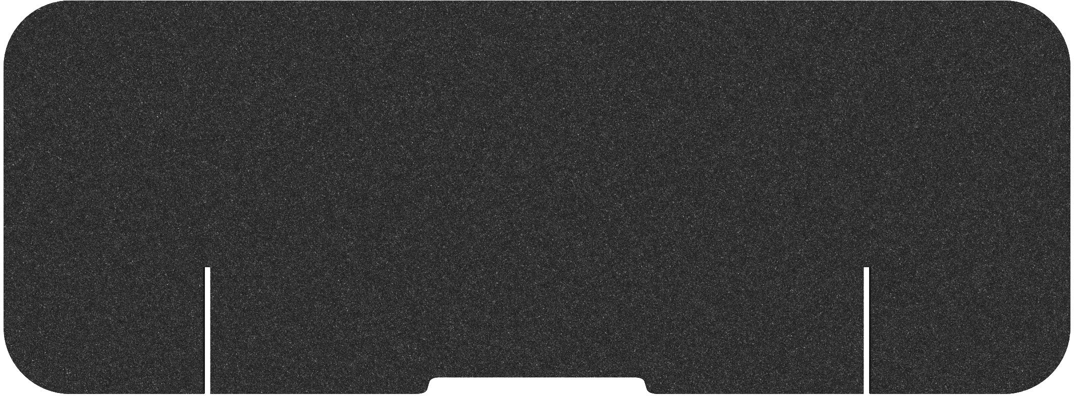 Suono Tischtrennwand DESK PLAIN – 1'600 × 590 mm, schwarz, mit Klemmen, für Tischplatten 15–70 mm