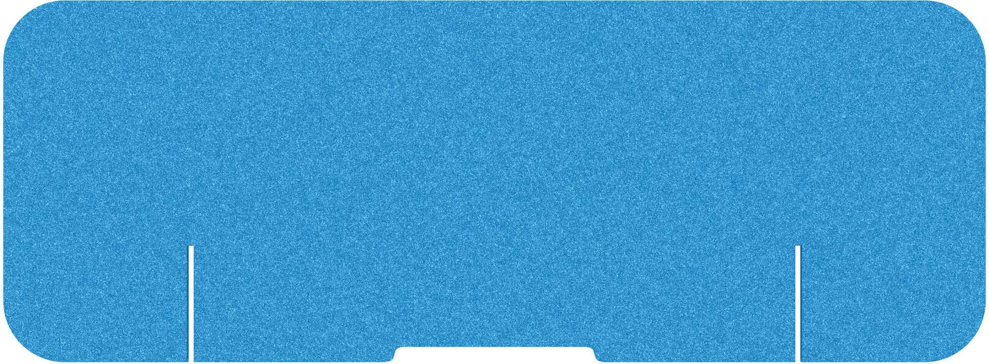 Suono Tischtrennwand – 1'600 × 590 mm, suonoBOARD, blau, mit Klemmen, akustisch, für Tischplatten 15–70 mm