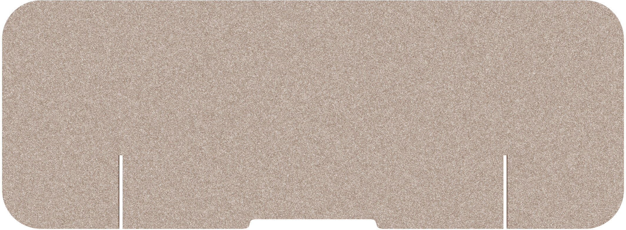 Suono Tischtrennwand DESK PLAIN – 1'600 × 590 mm, braun, mit Klemmen, akustisch, für Tischplatten 15–70 mm