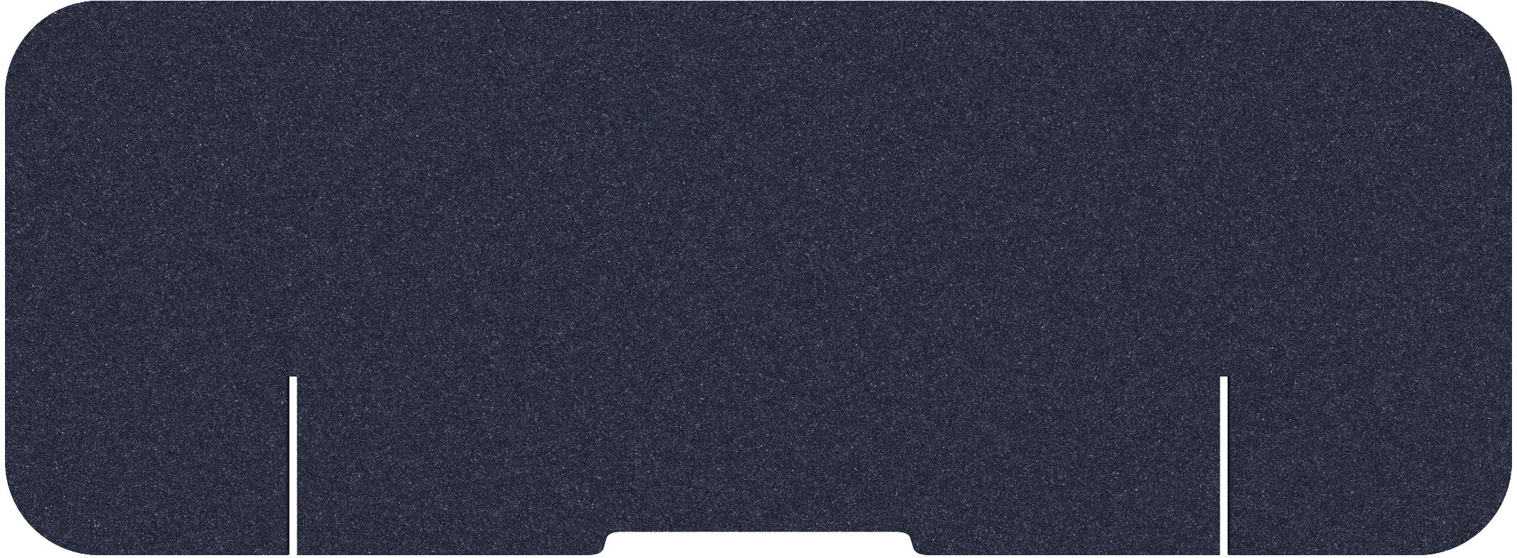 Suono Tischtrennwand DESK PLAIN – 1'600 × 590 mm, blau, mit Klemmen, akustisch, für Tischplatten 15–70 mm