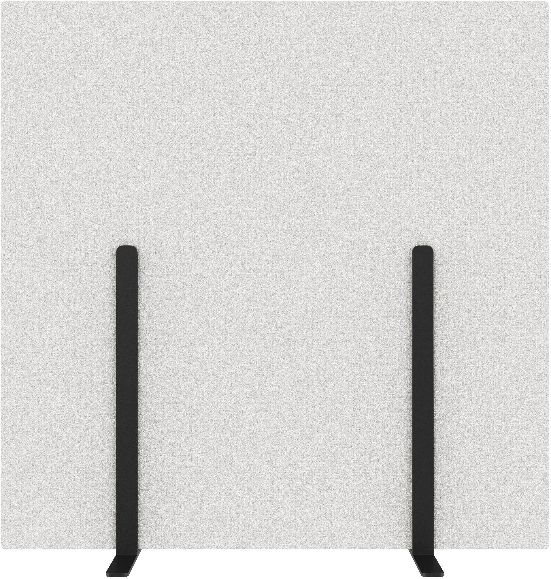 Suono Stellwand STAND – 1'800 × 1'800 mm, suonoBOARD, weiss, mit Standfüssen, akustisch