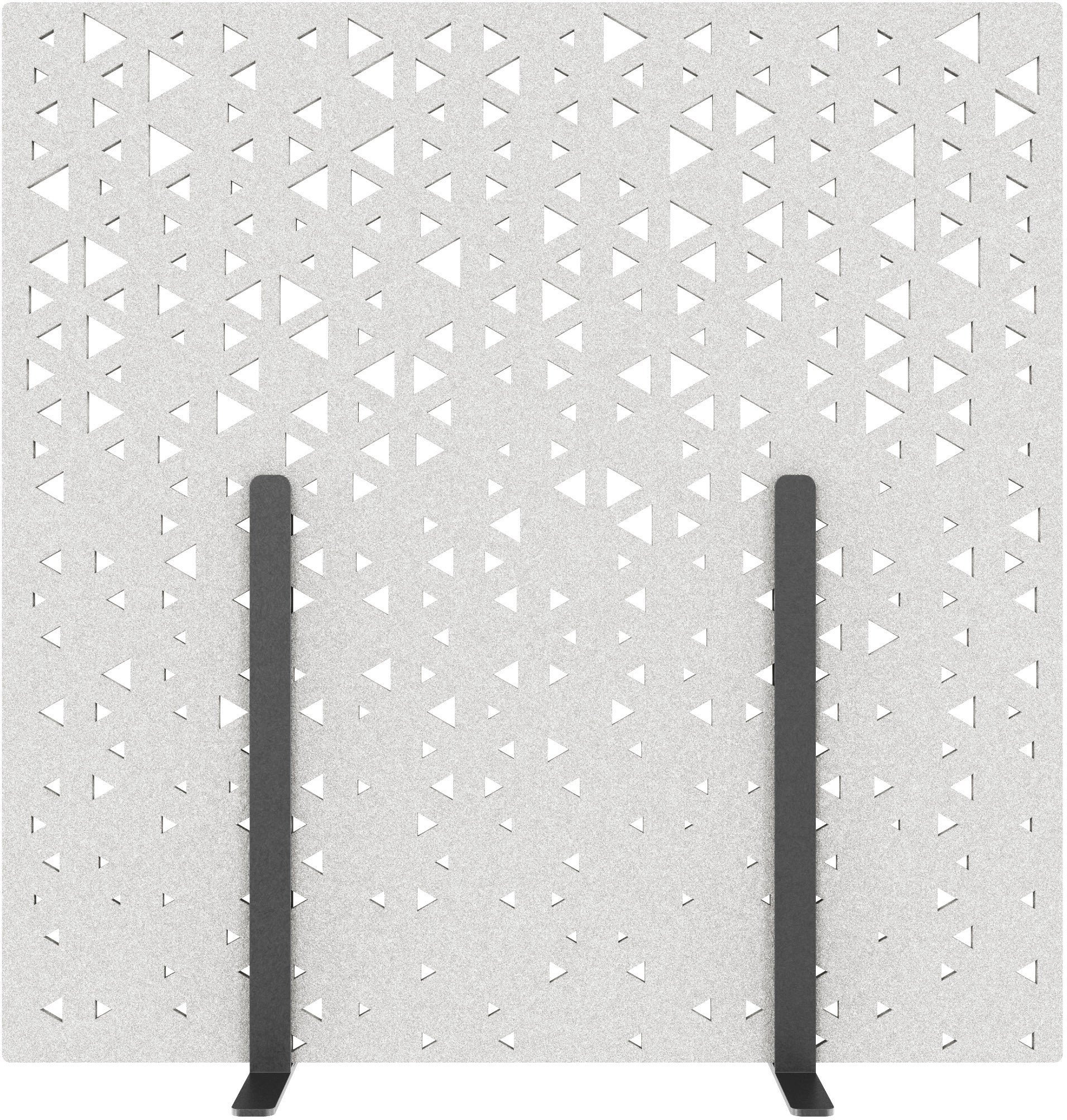 Suono Stellwand L – 1'850 × 1'880 mm, suonoBOARD, weiss, mit Standfuss, rahmenlos