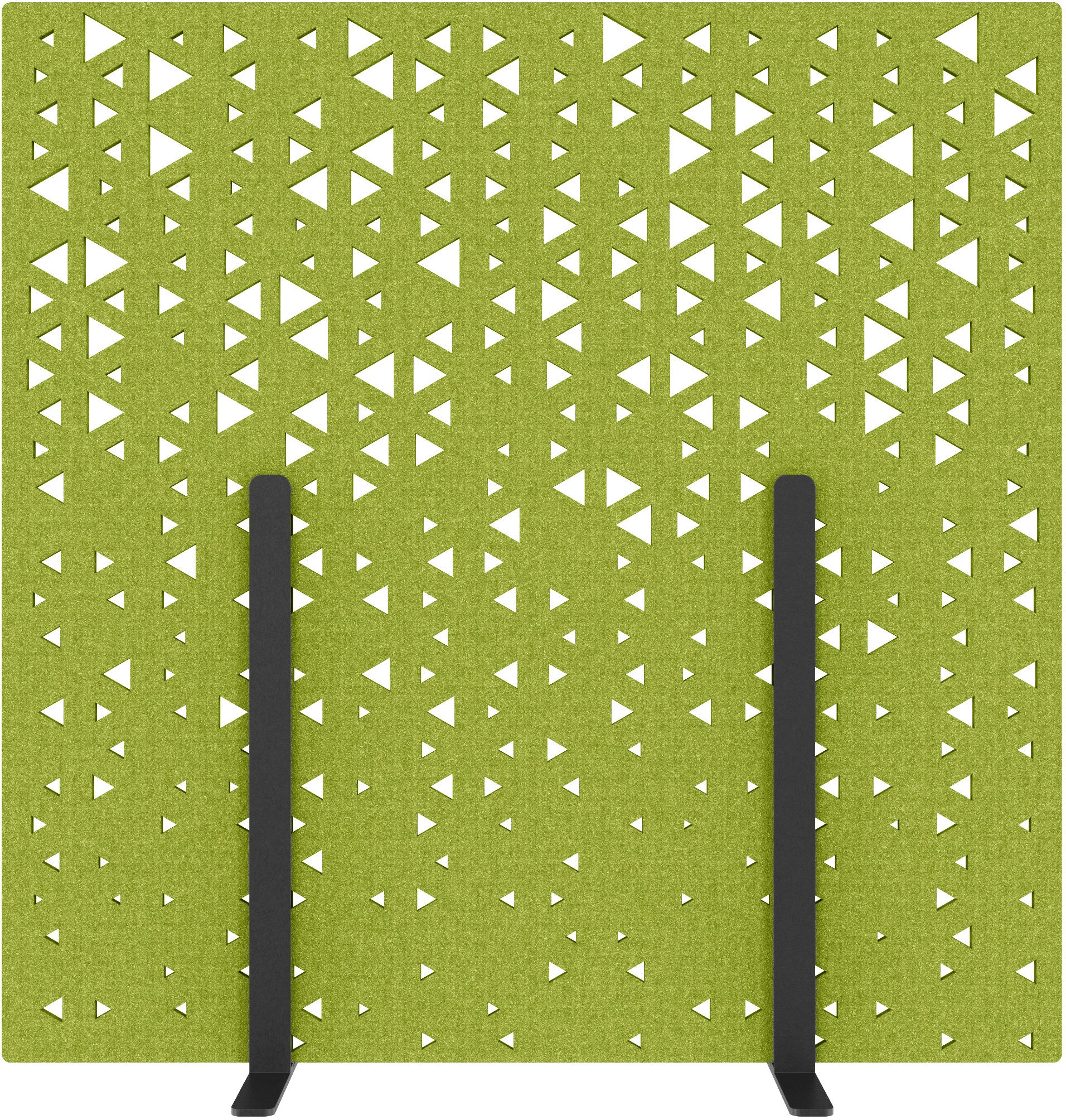 Suono Stellwand STAND – 1'800 × 1'800 mm, suonoBOARD, grün, mit Standfuss, akustisch
