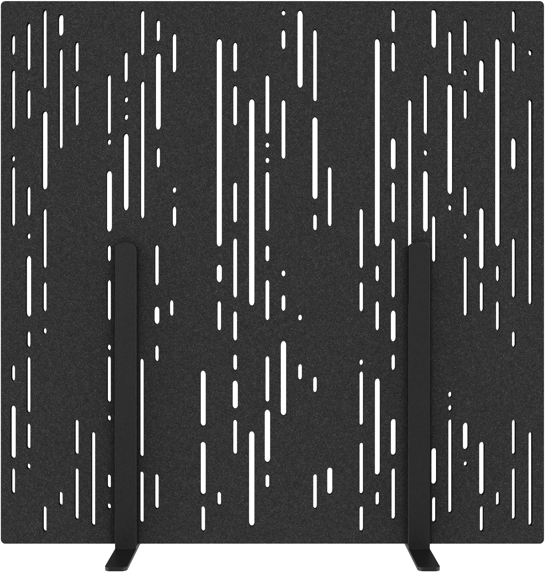 Suono Stellwand L24.2602 – 1'800 × 1'800 mm, suonoBOARD, schwarz, mit Standfuss, akustisch