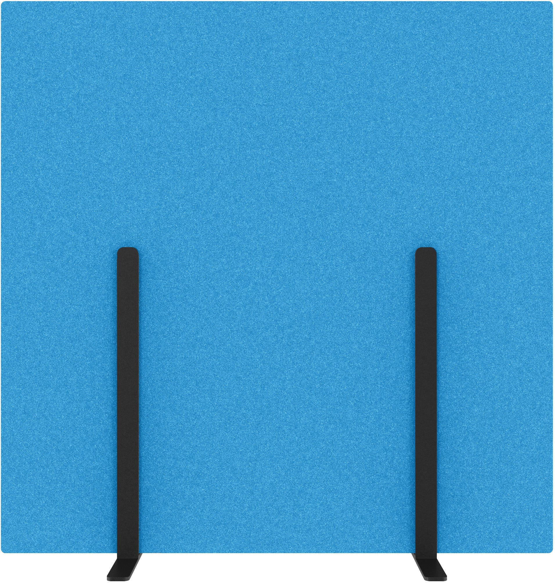 Suono Stellwand L – 1'800 × 1'800 mm, suonoBOARD, blau, mit Standfüssen, akustisch