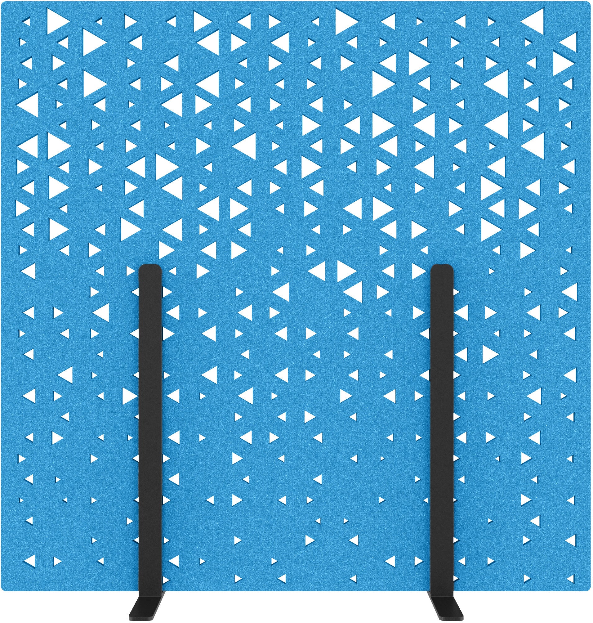 Suono Stellwand L – 1'800 × 1'800 mm, suonoBOARD, blau, mit Standfuss, akustisch