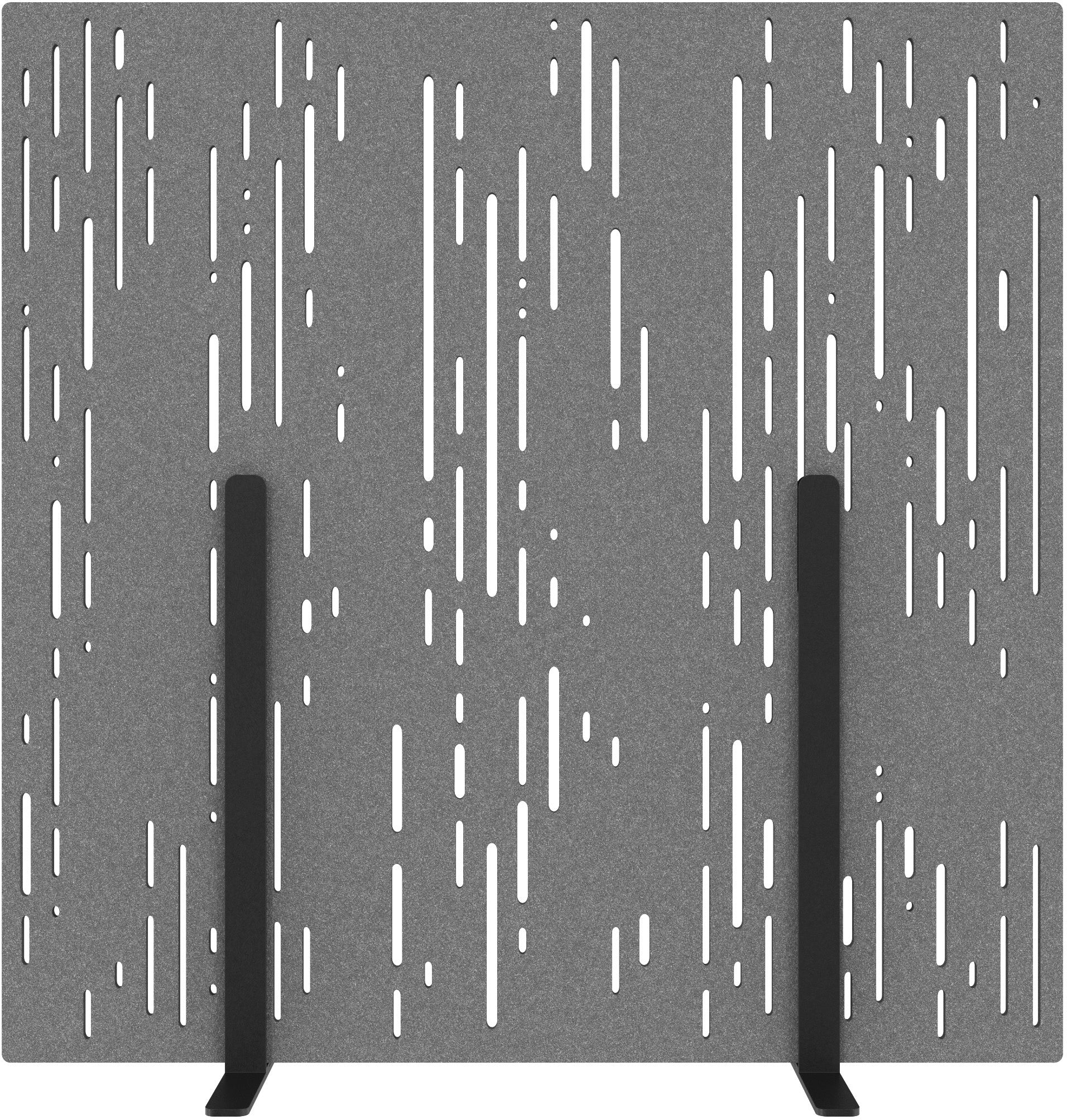 Suono Stellwand L – 1'800 × 1'800 mm, suonoBOARD, grau, mit Standfüssen, akustisch