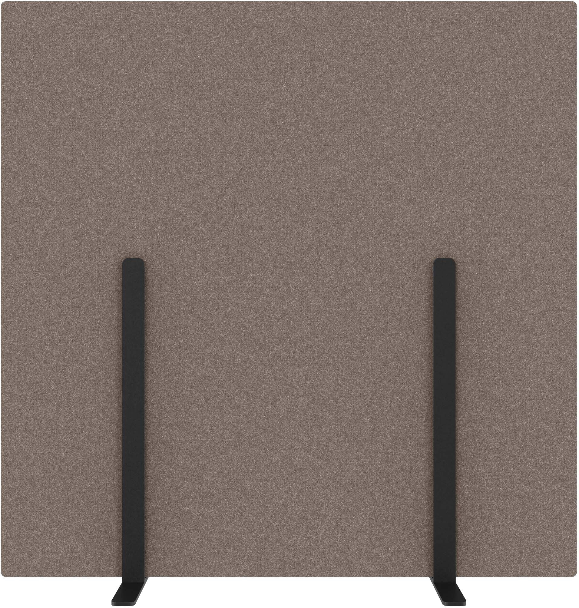 Suono Stellwand L – 1'800 × 1'800 mm, suonoBOARD, braun, mit Standfuss, akustisch