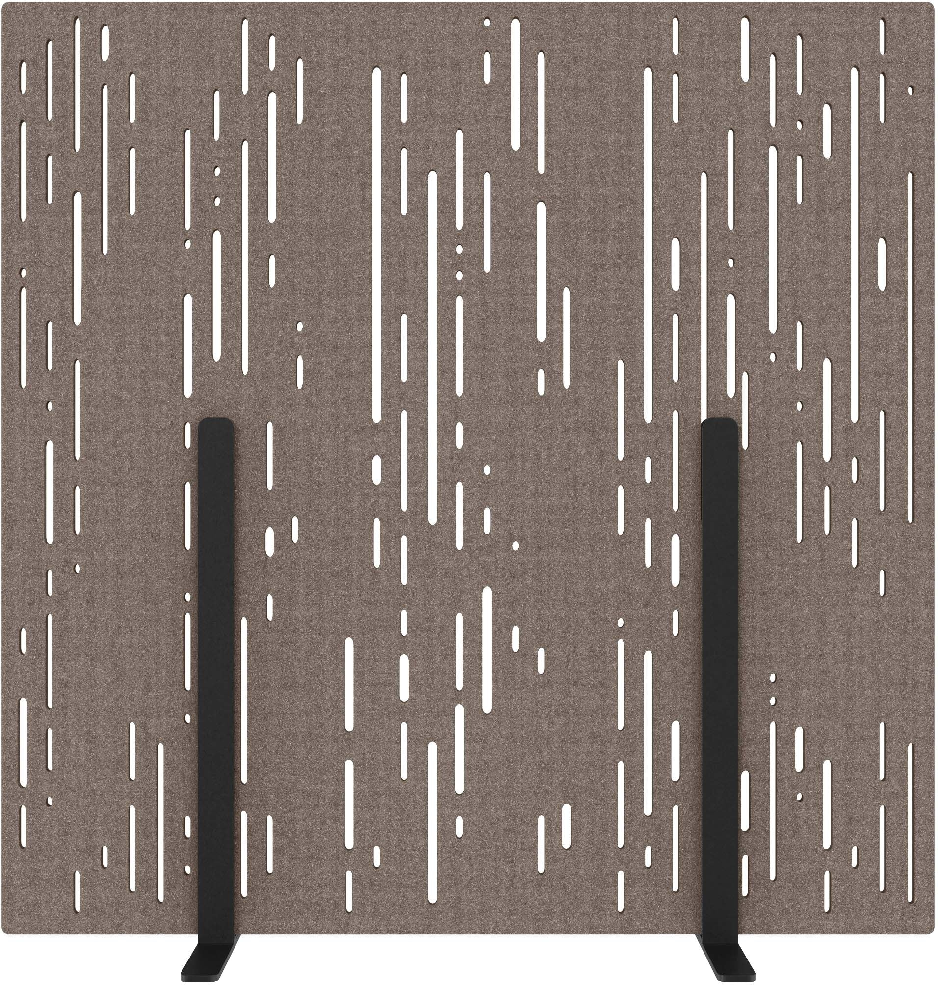 Suono Stellwand – 1'800 × 1'800 mm, suonoBOARD, braun, mit Standfuss, akustisch