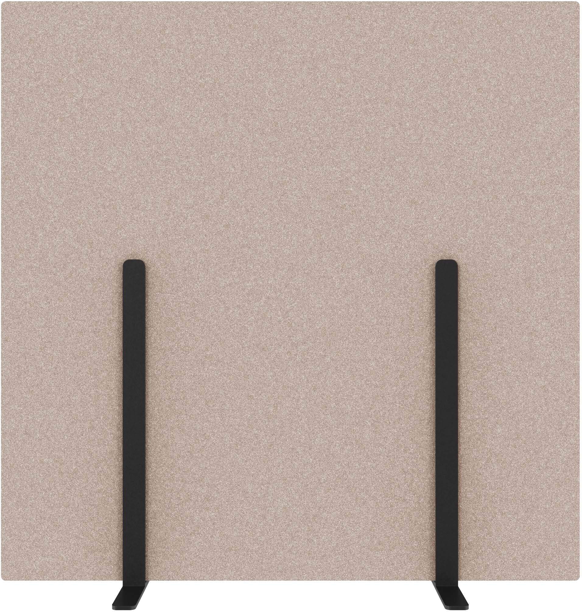 Suono Stellwand suonoSTAND – 1'800 × 1'800 mm, suonoBOARD, braun, mit Standfuss, akustisch