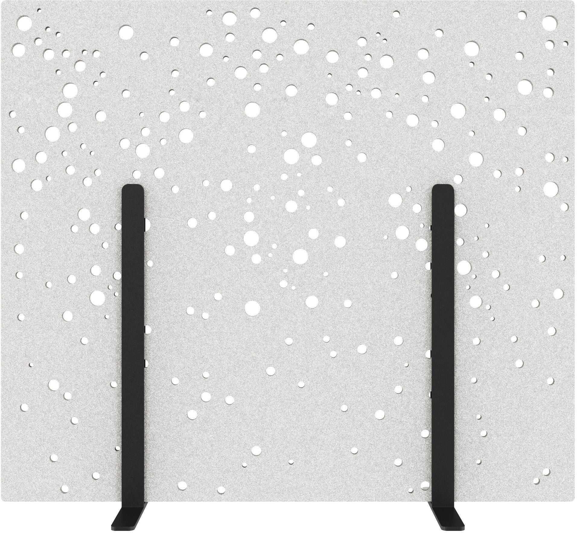 Suono Stellwand M – 1'600 × 1'400 mm, weiss, mit Standfuss, akustisch