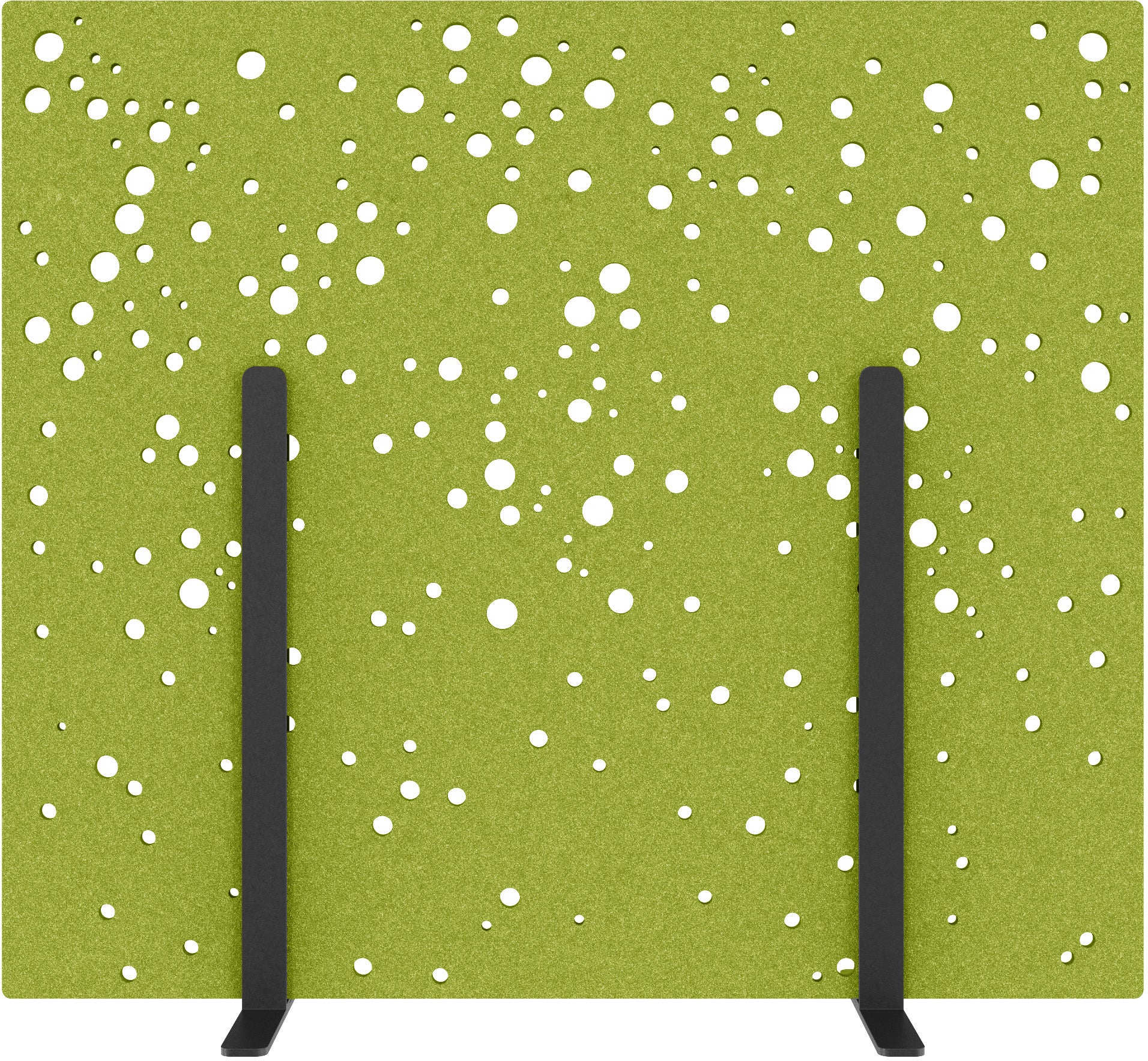 Suono Stellwand M – 1'600 × 1'400 mm, suonoBOARD, grün, mit Standfuss, akustisch