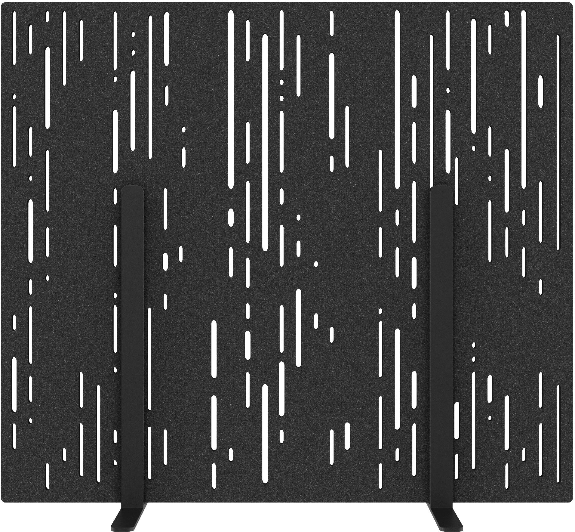 Suono Stellwand M24.2602 – 1'600 × 1'400 mm, suonoBOARD, schwarz, mit Standfüssen, akustisch