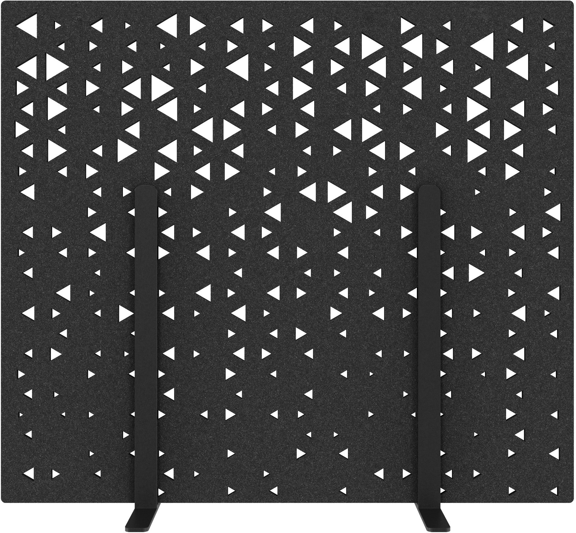 Suono Stellwand – 1'600 × 1'400 mm, suonoBOARD, schwarz, mit Standfüssen, akustisch