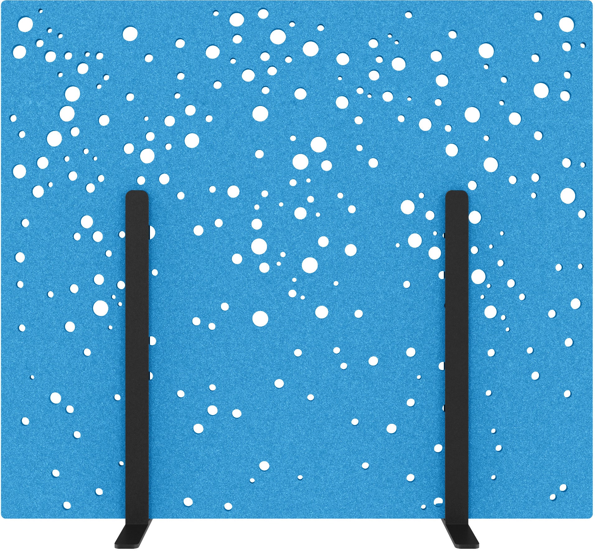 Suono Stellwand M – 1'600 × 1'400 mm, suonoBOARD, blau, mit Standfuss, akustisch