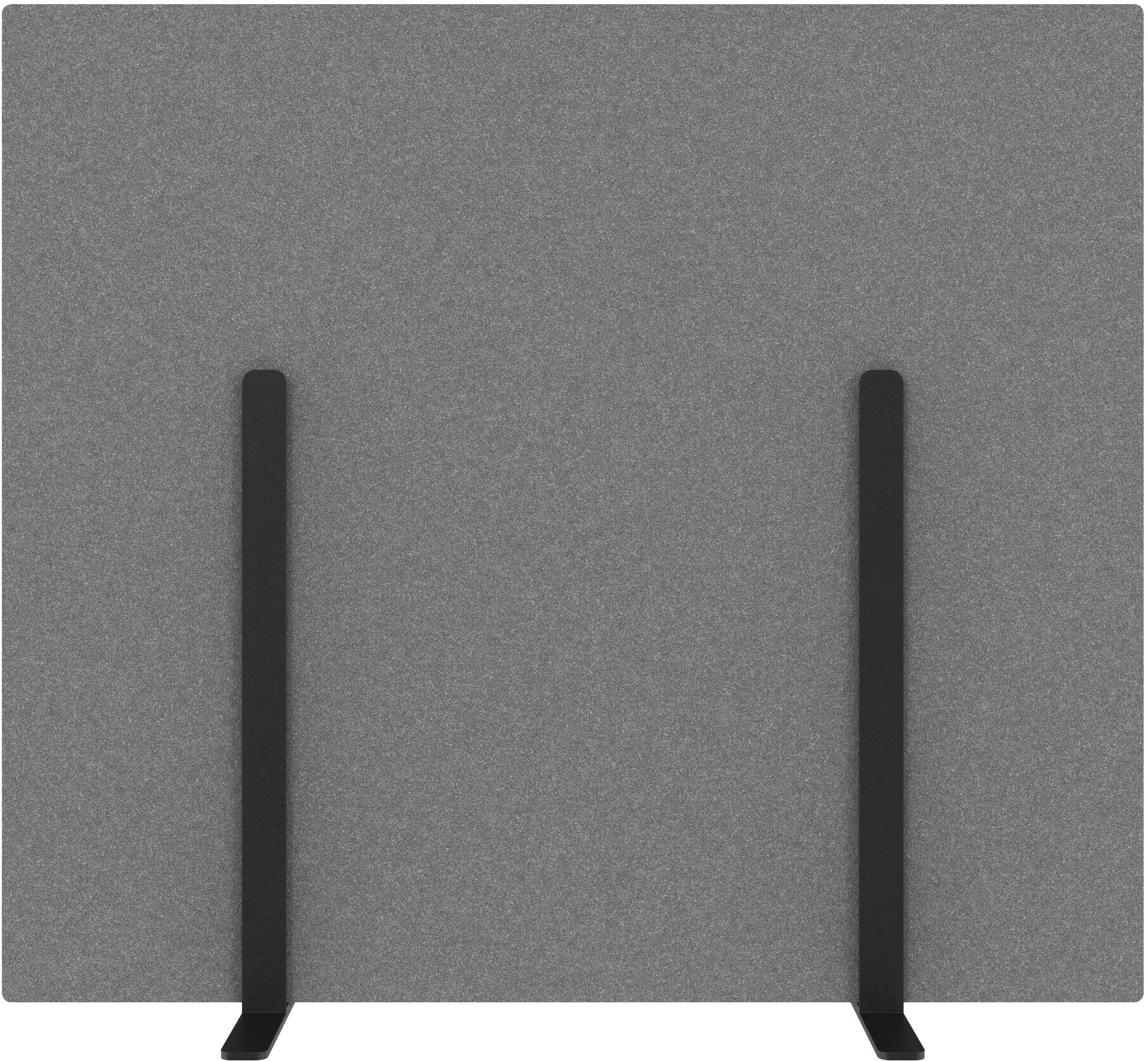 Suono Stellwand M – 1'600 × 1'400 mm, suonoBOARD, grau, mit Standfuss, akustisch