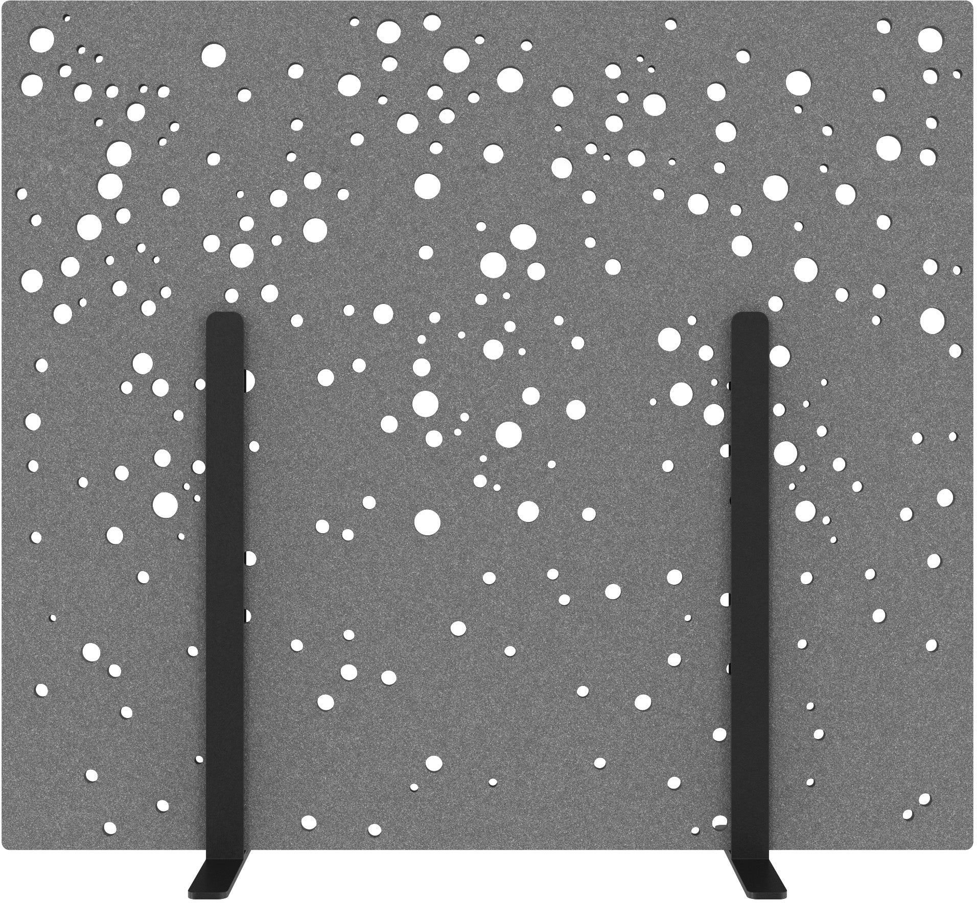 Suono Stellwand – 1'600 × 1'400 mm, suonoBOARD, grau, mit Standfüssen, rahmenlos