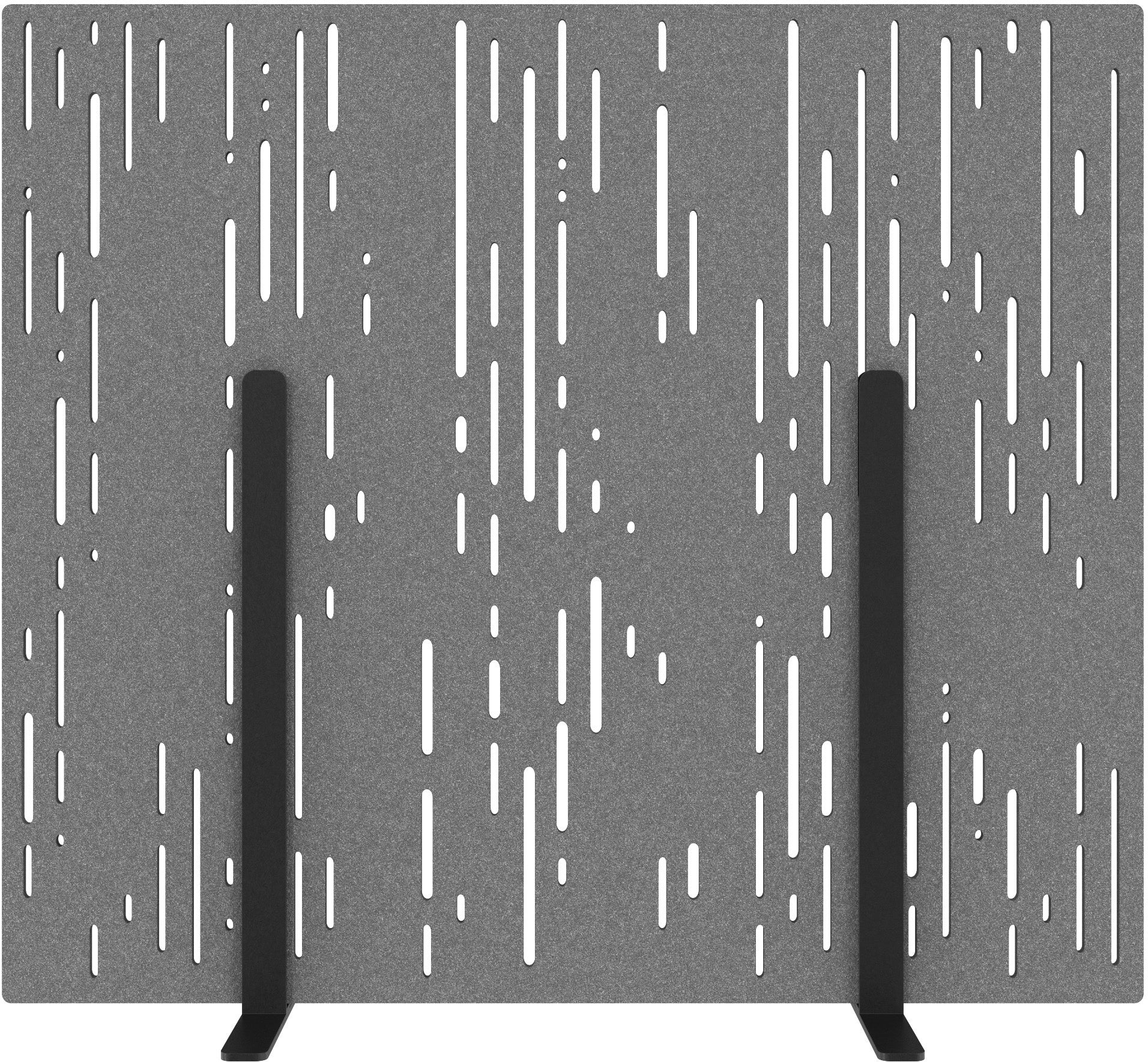 Suono Stellwand M – 1'600 × 1'400 mm, suonoBOARD, grau, mit Standfuss, akustisch