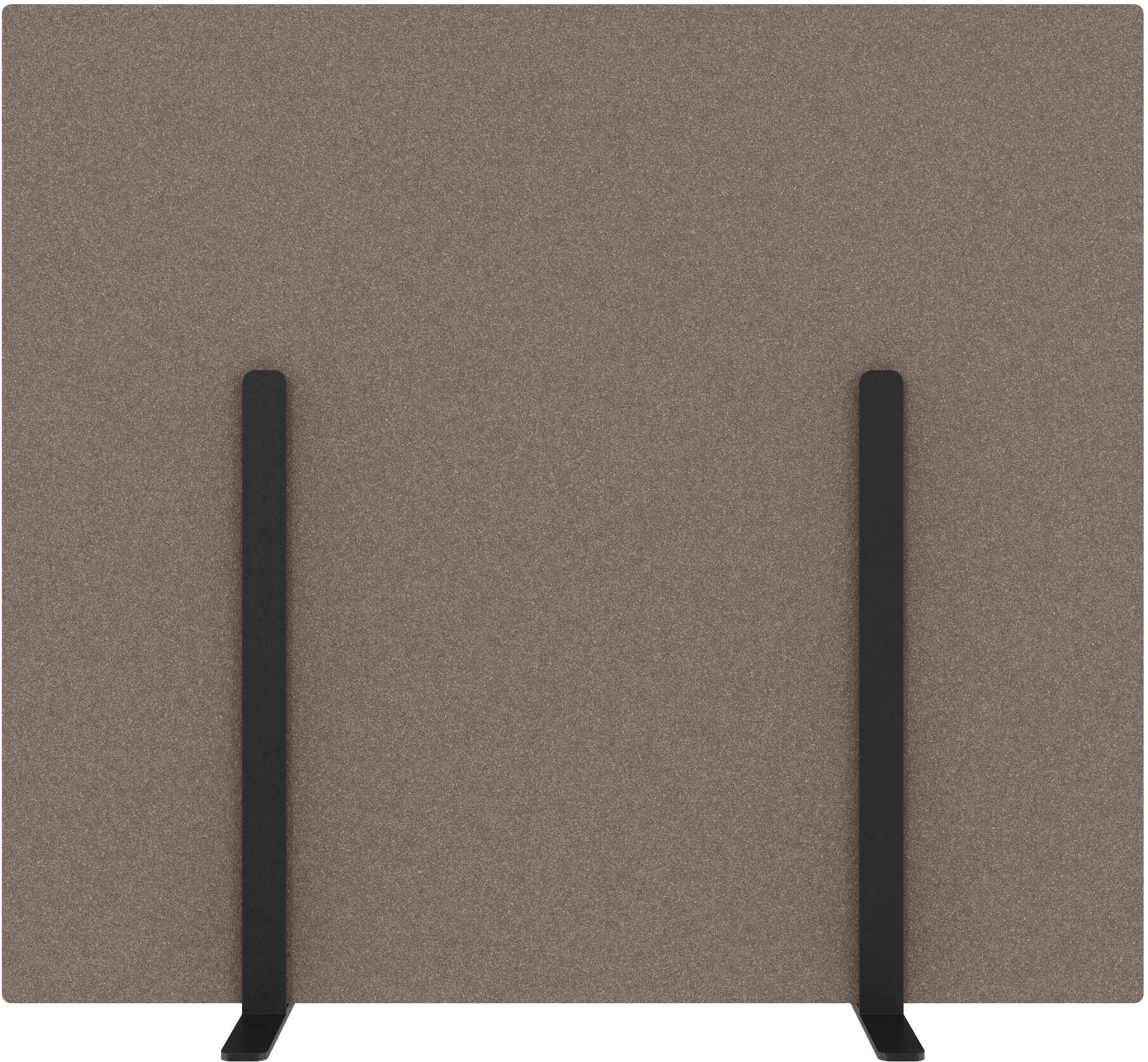 Suono Stellwand M – 1600 × 1400 mm, suonoBOARD, braun, mit Standfuss, akustisch