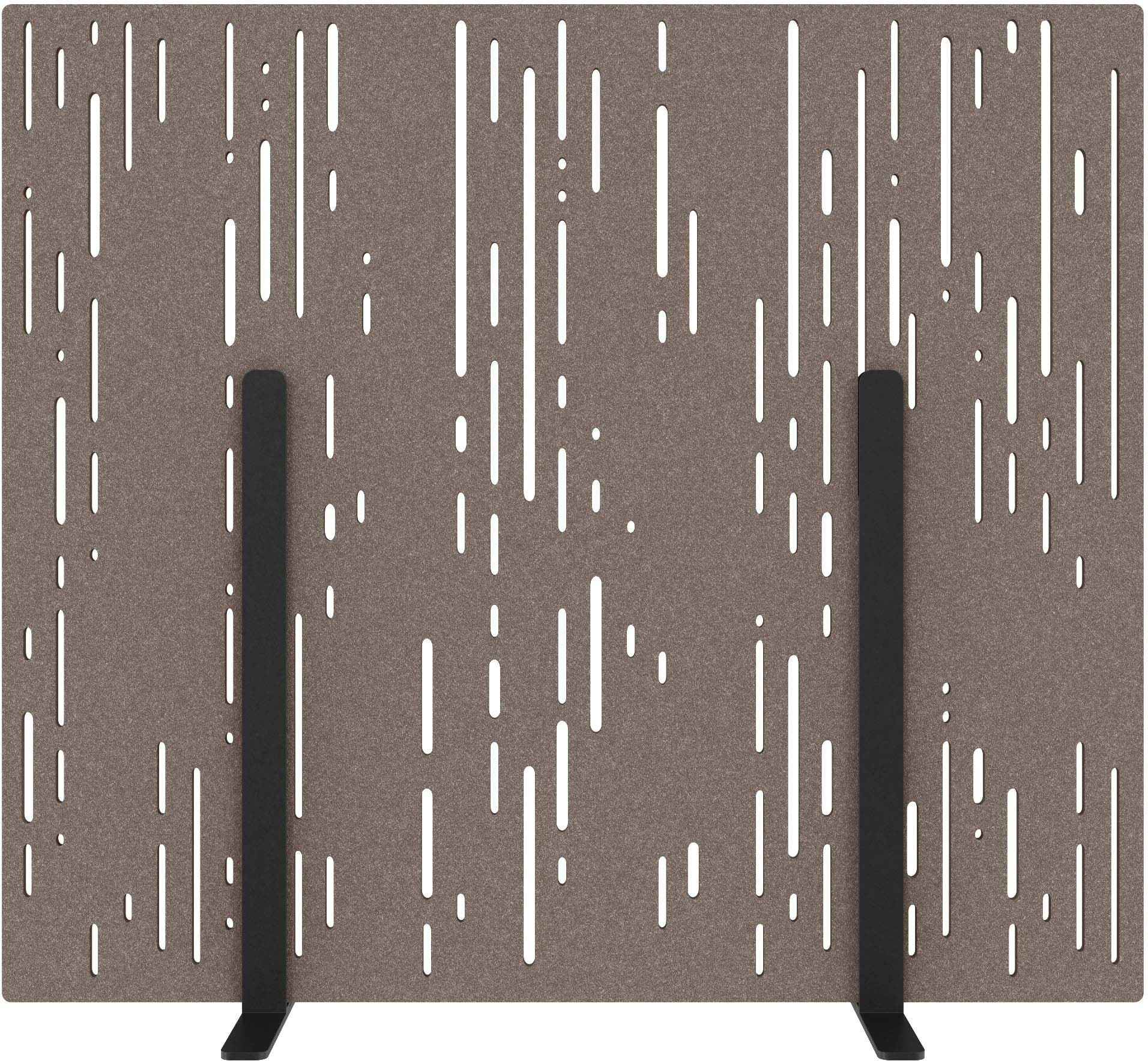 Suono Stellwand – 1'600 × 1'400 mm, suonoBOARD, braun, mit Standfüssen, akustisch