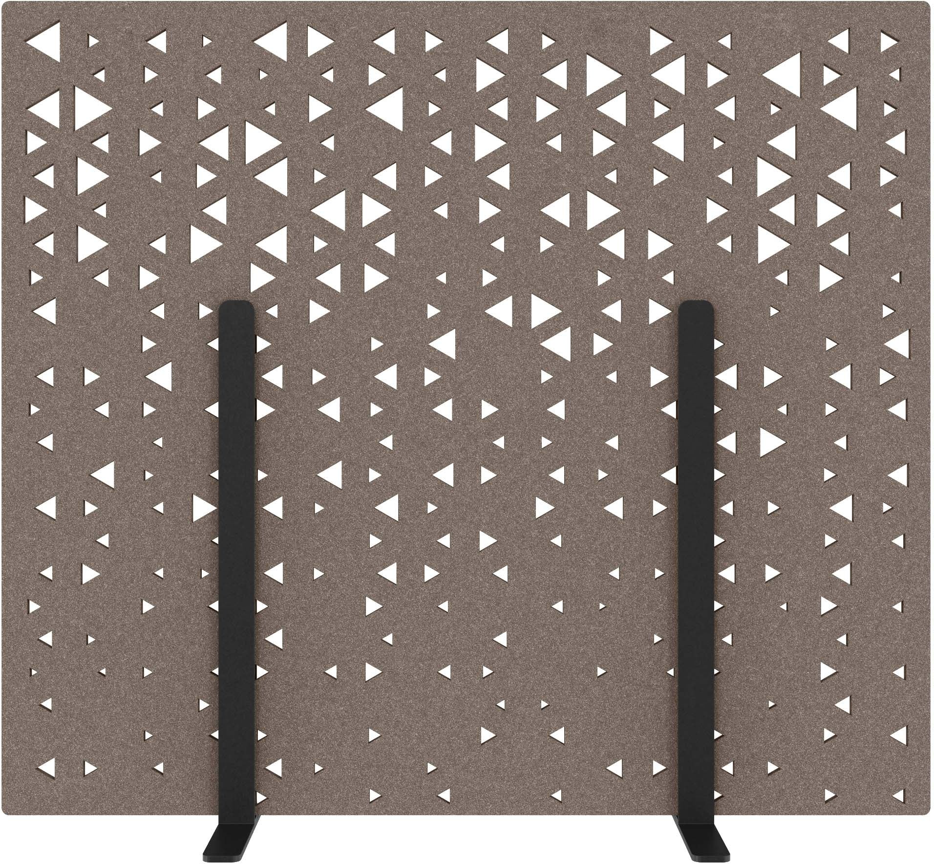 Suono Stellwand – 1'600 × 1'400 mm, suonoBOARD, braun, mit Standfuss, akustisch