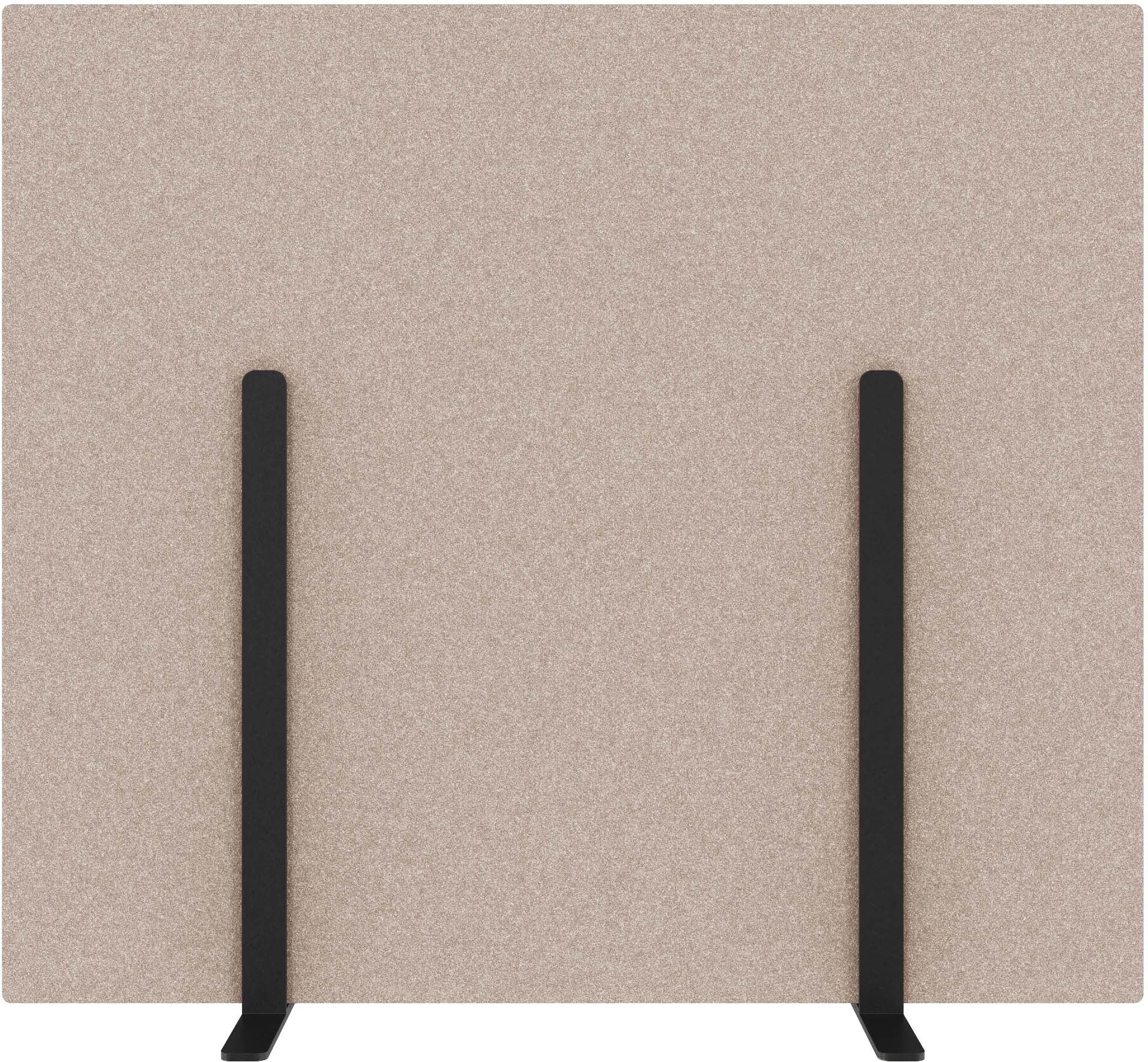 Suono Stellwand STAND – 1'600 × 1'400 mm, suonoBOARD, braun, mit Standfüssen, akustisch