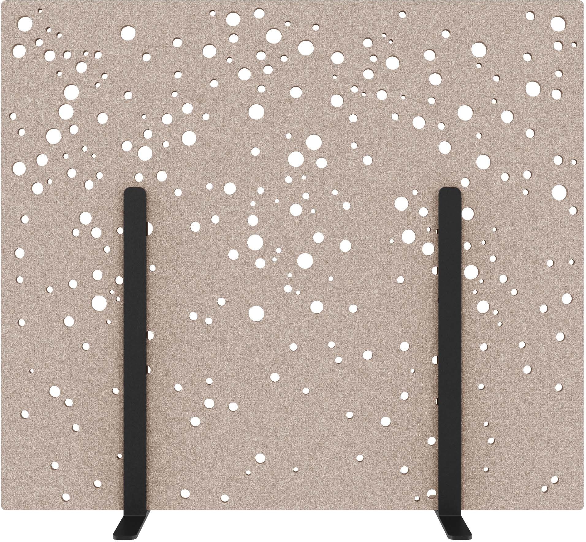 Suono Stellwand M – 1600 × 1400 mm, suonoBOARD, braun, mit Standfuss, akustisch