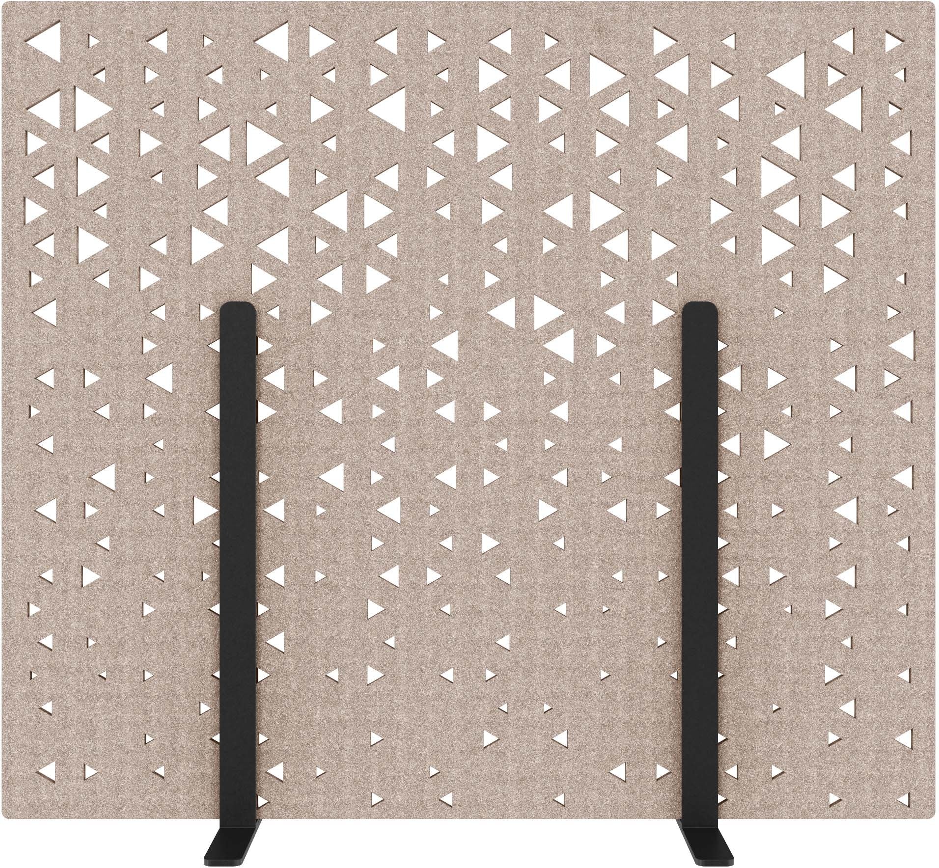 Suono Stellwand M – 1'600 × 1'400 mm, suonoBOARD, braun, mit Standfuss, akustisch