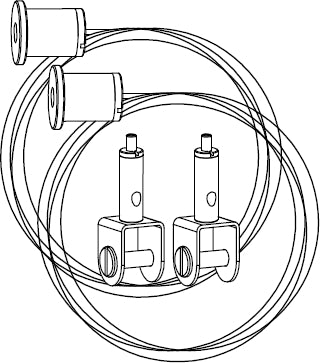 Suono Stahlseil-Set ADAPT – 953 mm, Stahlseil, für suonoCURTAIN und suonoCLOUD, 2er-Set