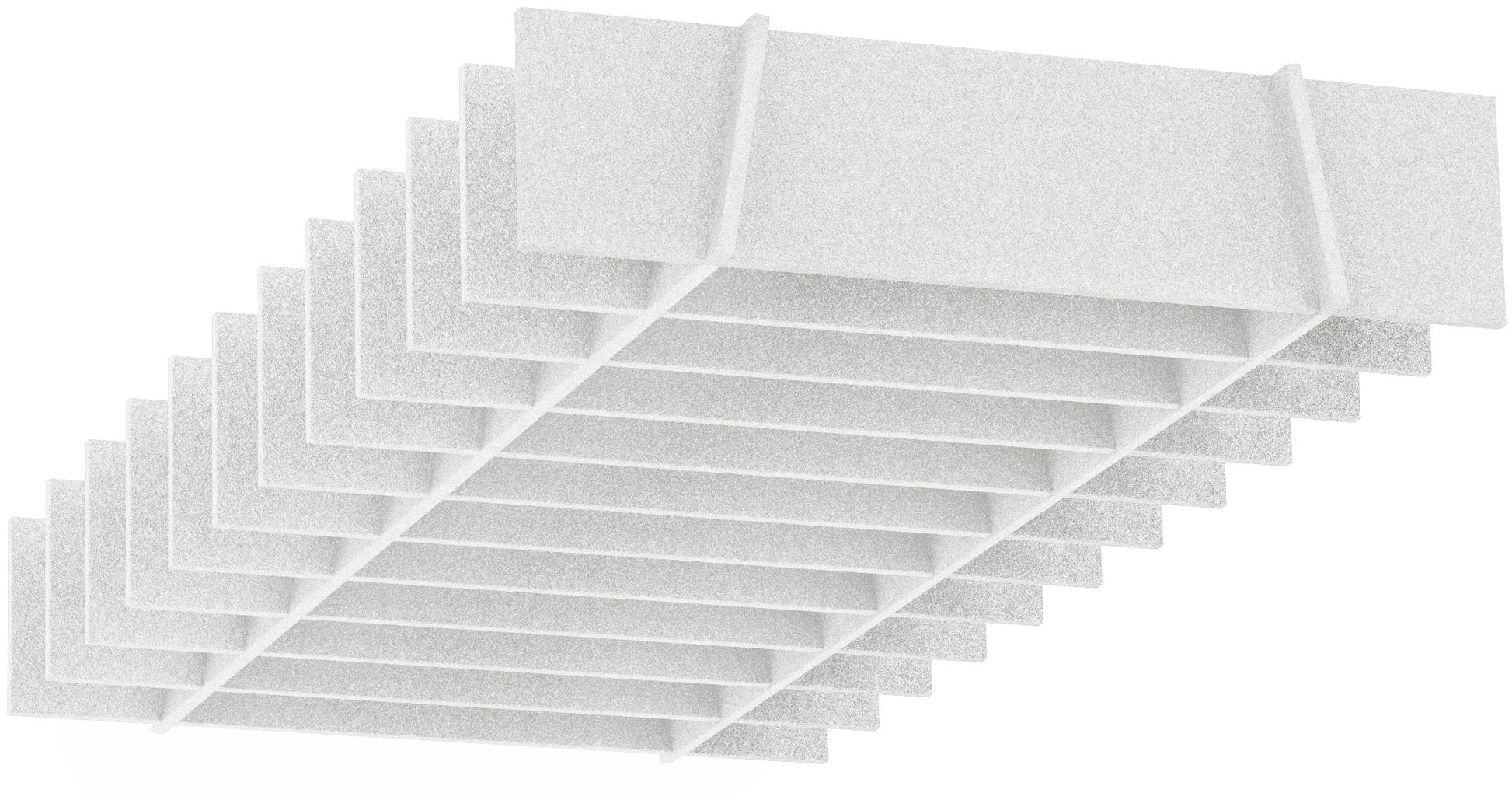 Suono CLOUDS Deckenelement – 240 × 120 × 28 cm – suonoBOARD, weiss