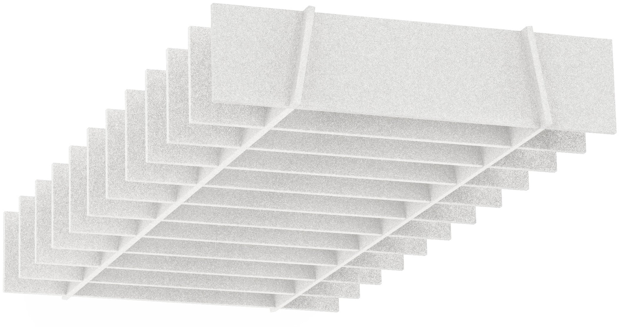Suono CLOUDS Deckenelement – 240 × 120 × 28 cm – suonoBOARD, weiss