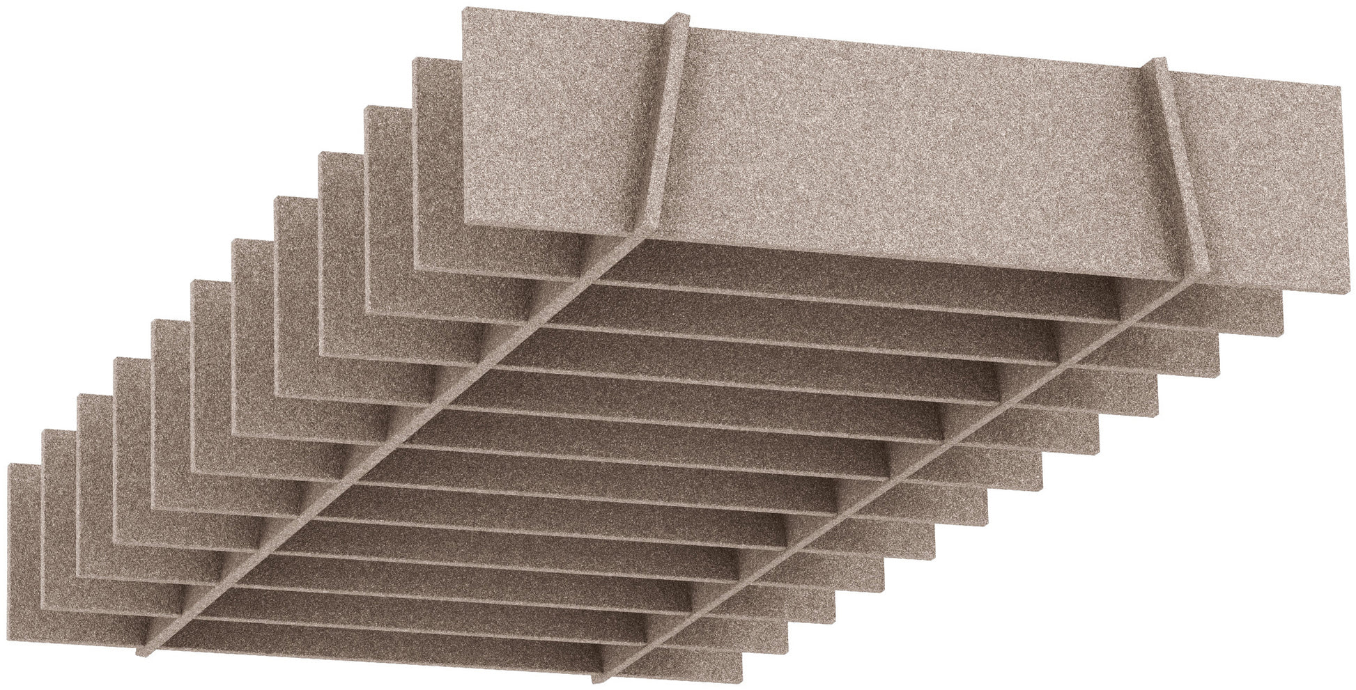 Suono U12.4400 STRAIGHT Deckenelement – 240 × 120 × 28 cm – suonoBOARD, braun