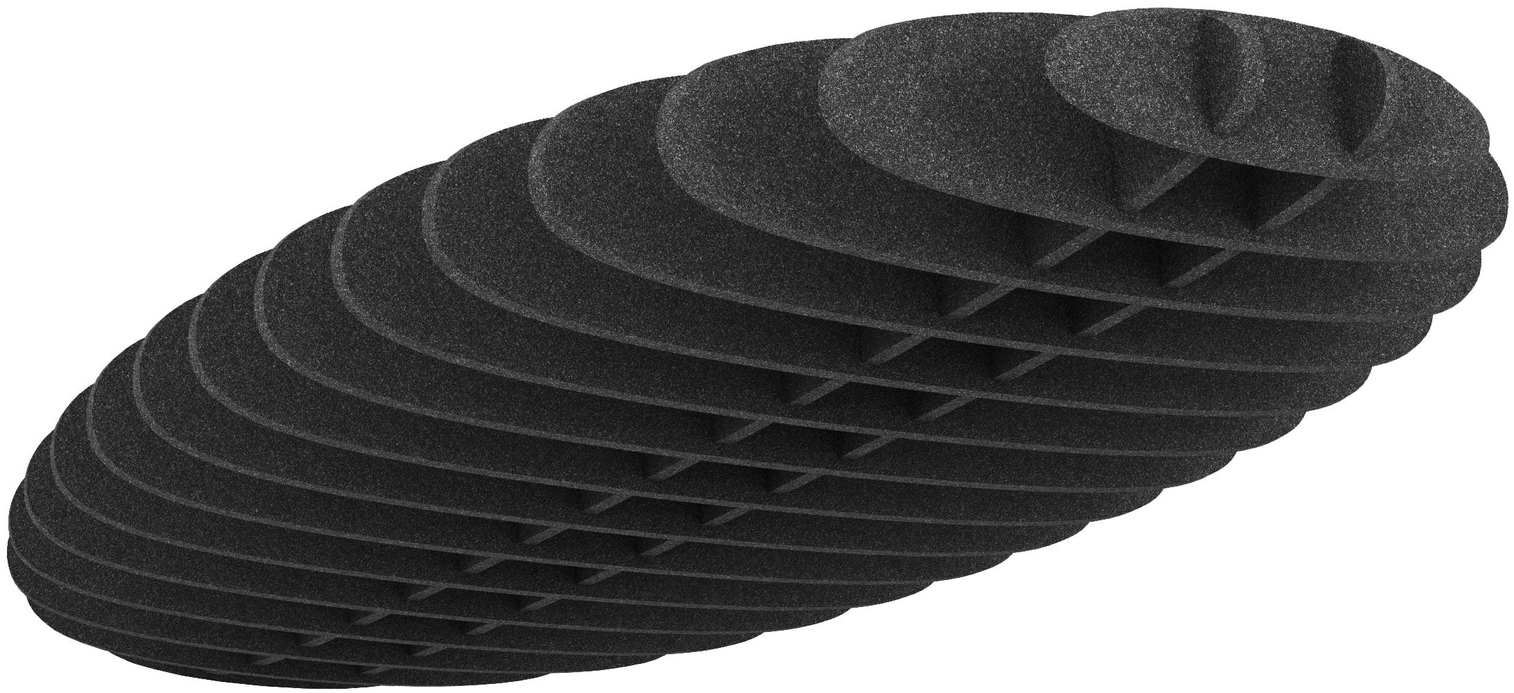 Suono Deckenelement – 35,5 × 244,5 × 11 cm – suonoBOARD, schwarz