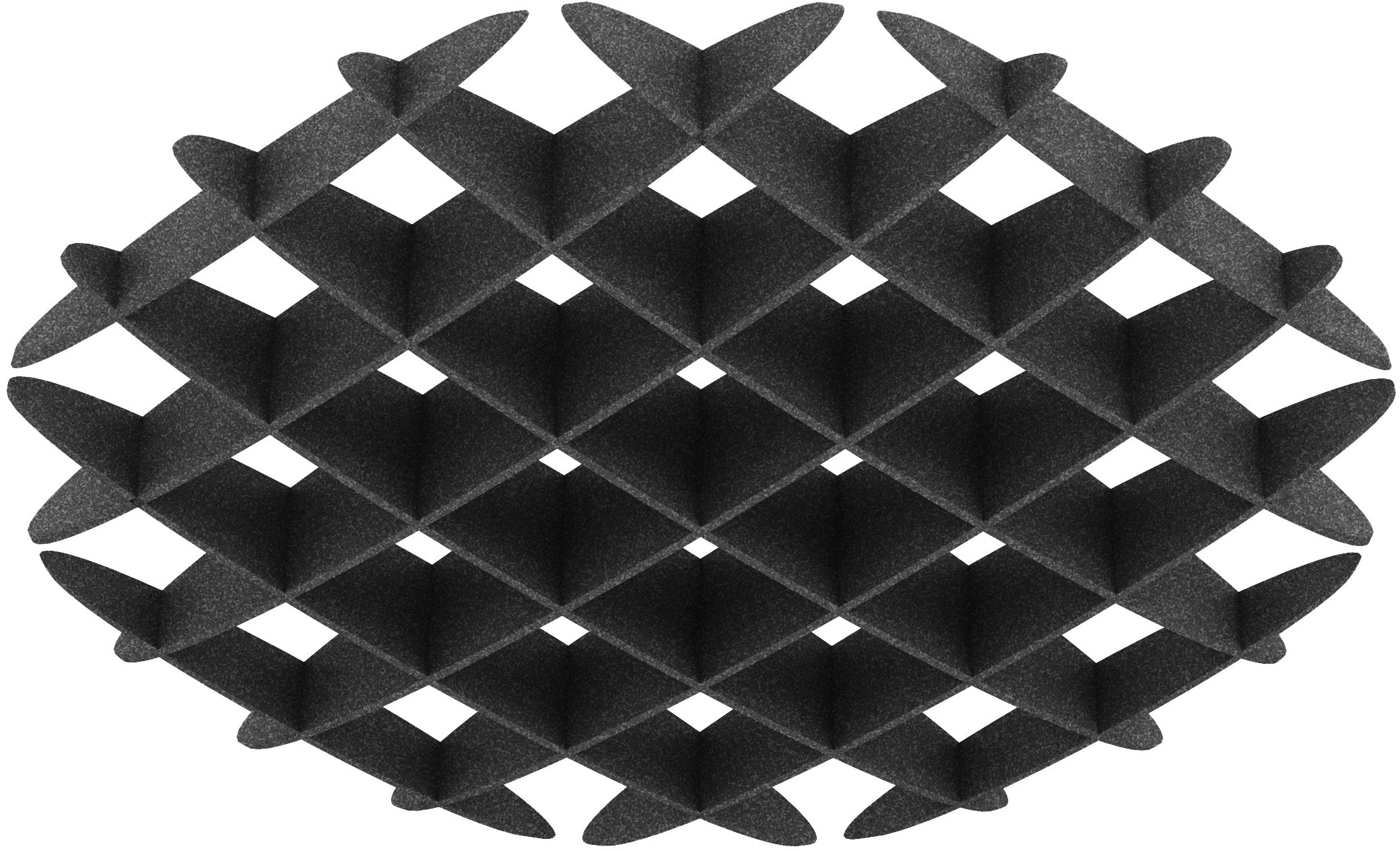 Suono Deckenelement – 120 × 120 × 15 cm – suonoBOARD, schwarz